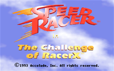 Speed Racer in The Challenge of Racer X - Screenshot - Game Title Image