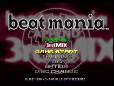 beatmania Append 3rd Mix - Screenshot - Game Title Image