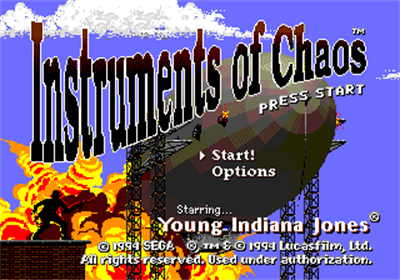 Instruments of Chaos ....starring Young Indiana Jones - Screenshot - Game Title Image