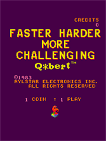 Faster, Harder, More Challenging Q*bert - Screenshot - Game Title Image