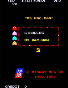 Ms. Pac Man (Speedup Hack) - Screenshot - Game Title Image