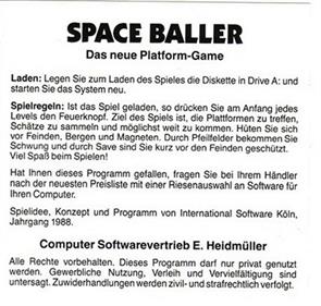 Space Baller - Box - Back Image