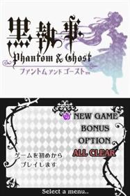 Kuroshitsuji: Phantom & Ghost - Screenshot - Game Select Image