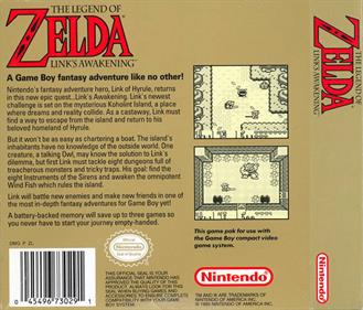 The Legend of Zelda: Link's Awakening - Box - Back Image