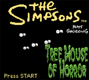 The Simpsons: Night of the Living Treehouse of Horror - Screenshot - Game Title Image