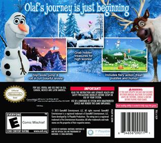 Disney Frozen: Olaf's Quest - Box - Back Image