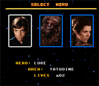 Super Star Wars: Return of the Jedi - Screenshot - Game Select