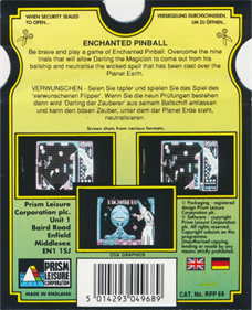 Enchanted Pinball - Box - Back Image