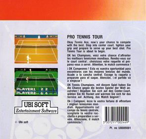 Pro Tennis Tour - Box - Back Image