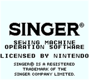 Sewing Machine Operation Software - Screenshot - Game Title Image