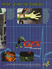 Gex: Enter the Gecko - Advertisement Flyer - Front Image