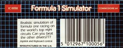 Formula 1 Simulator - Box - Back