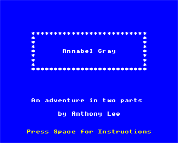 Annabel Gray - Screenshot - Game Title Image