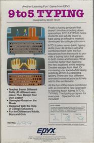 9 to 5 Typing - Box - Back Image