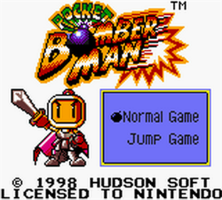 Pocket Bomberman - Screenshot - Game Title Image