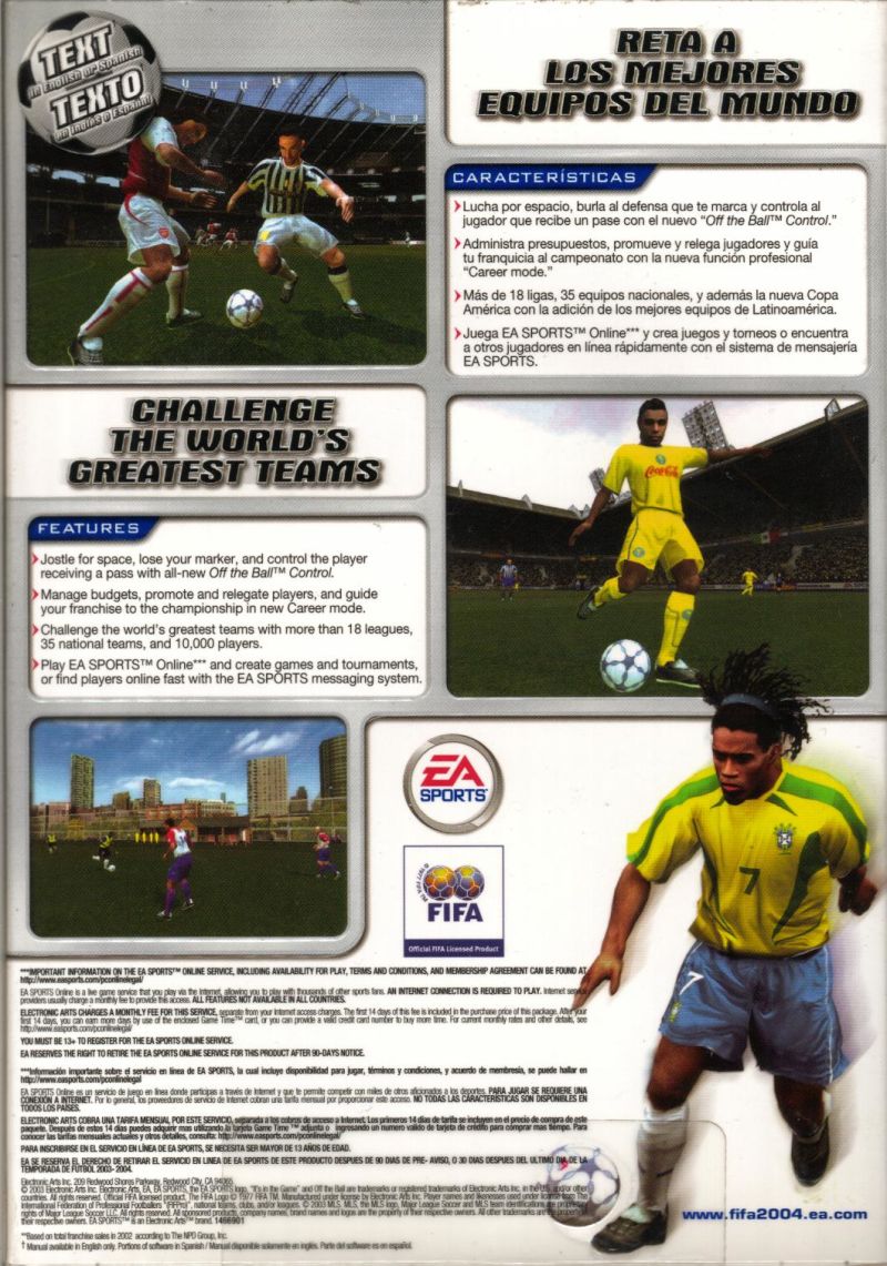 Fifa Soccer 04 Details Launchbox Games Database