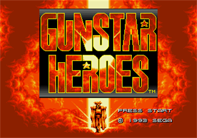 Gunstar Heroes - Screenshot - Game Title Image