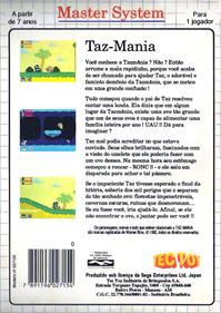 Taz-Mania - Box - Back Image