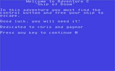 Ship of Doom - Screenshot - Game Title Image