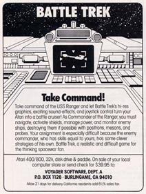 Battle Trek - Advertisement Flyer - Front Image