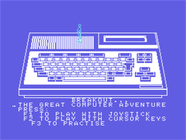 Breakout! The Great Computer Adventure - Screenshot - Game Select Image