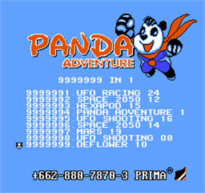 9999999-in-1 (Prima Soft) - Screenshot - Game Select Image