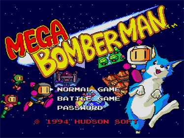 Mega Bomberman - Screenshot - Game Title Image