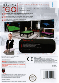 WSC Real 08: World Snooker Championship - Box - Back Image