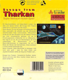 Escape from Tharkan - Box - Back Image