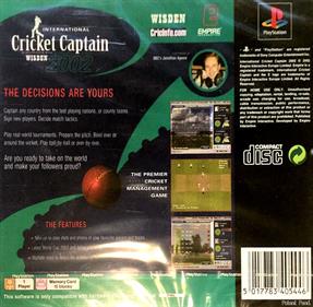 International Cricket Captain 2002 - Box - Back Image