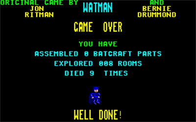 Watman - Screenshot - Game Over Image