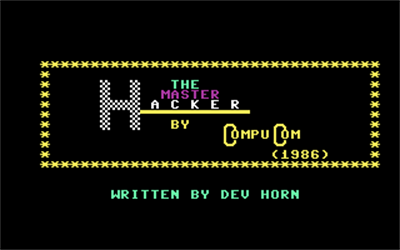 The Master Hacker - Screenshot - Game Title Image