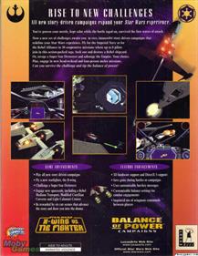 Star Wars: X-Wing vs. TIE Fighter: Balance of Power Campaigns - Box - Back Image