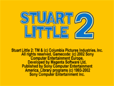 Stuart Little 2 - Screenshot - Game Title Image