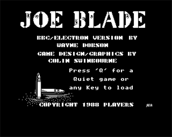 Joe Blade - Screenshot - Game Title Image
