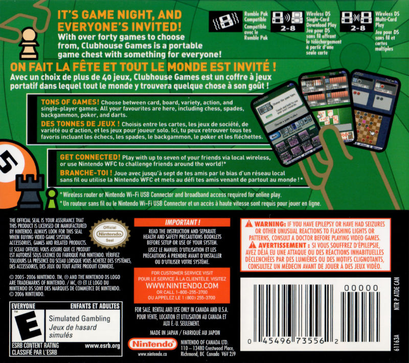 Clubhouse Games (DS) Demonstrative Review 