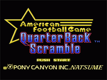 Quarter Back Scramble - Screenshot - Game Title Image