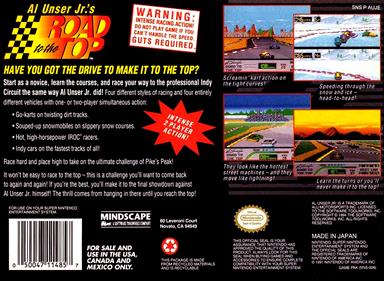 Al Unser Jr.'s Road to the Top - Box - Back Image
