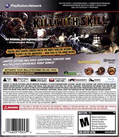 Bulletstorm - Box - Back Image