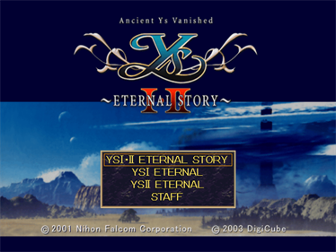 Ys I & II: Eternal Story - Screenshot - Game Title Image