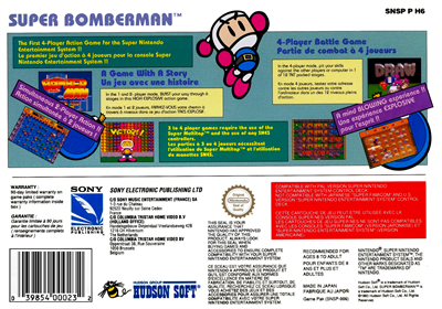 Super Bomberman - Box - Back Image