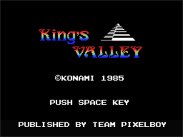 King's Valley - Screenshot - Game Title Image