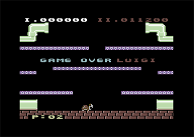 Mario Bros (Ocean) - Screenshot - Game Over Image