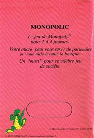 Monopolic - Box - Back Image