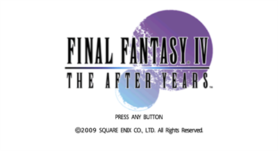Final Fantasy IV: The After Years - Screenshot - Game Title Image