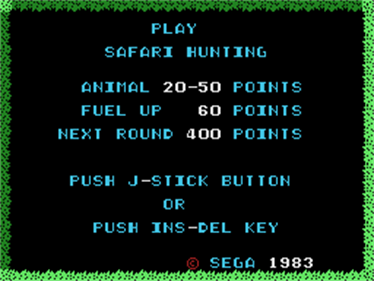 Safari Hunting - Screenshot - Game Title Image