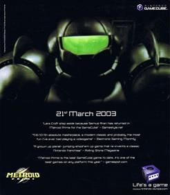 Metroid Prime - Advertisement Flyer - Front Image