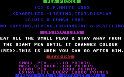 Pea Picker - Screenshot - Game Title Image