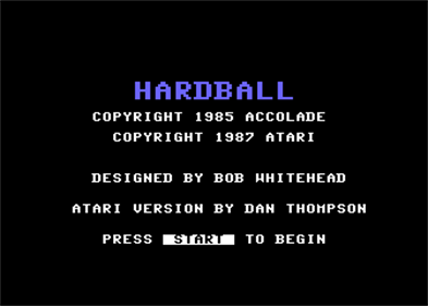 HardBall! - Screenshot - Game Title Image