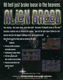 Alien Breed - Box - Back Image